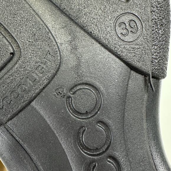 Ecco Living Cream‎ Croc Embossed Patent Sandal Comfort Shoe EU 39 US 8-8.5 - Picture 9 of 9